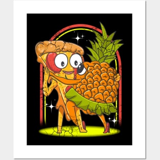 Pineapple Pizza Food Hawaiian Italian Funny Humor Gift Posters and Art